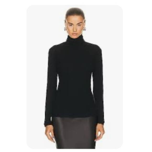 Goldsign The Rib Turtleneck Pullover Sweater Long Sleeve Black Size Large NWT - Picture 1 of 14